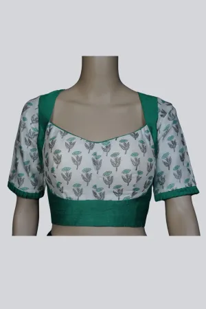JCS Exclusive Cotton Designer Blouse with Pad, Back Open and Tassels