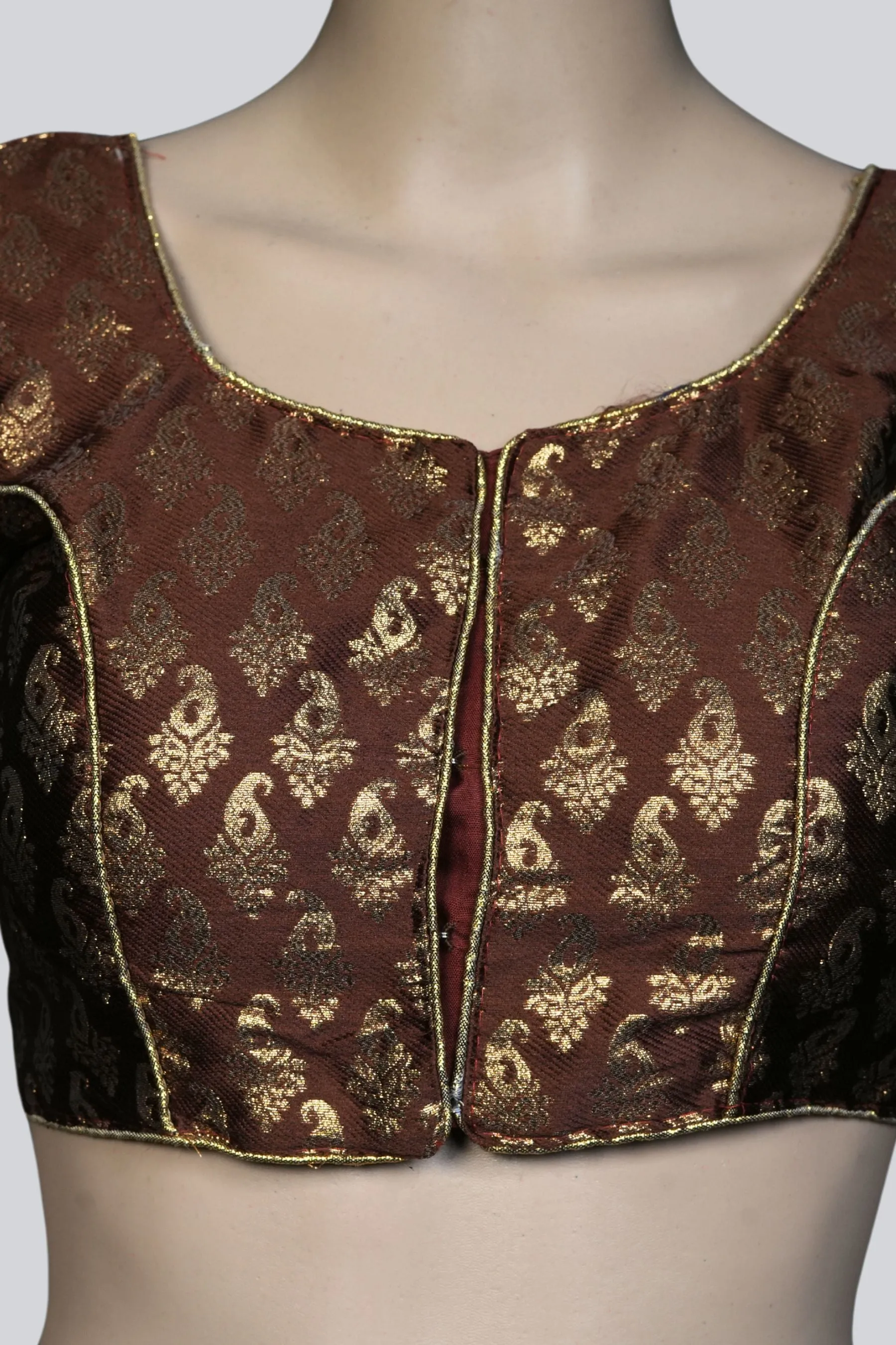 JCS Fashions Opulent Brocade Blouse - Timeless Elegance Meets Comfort