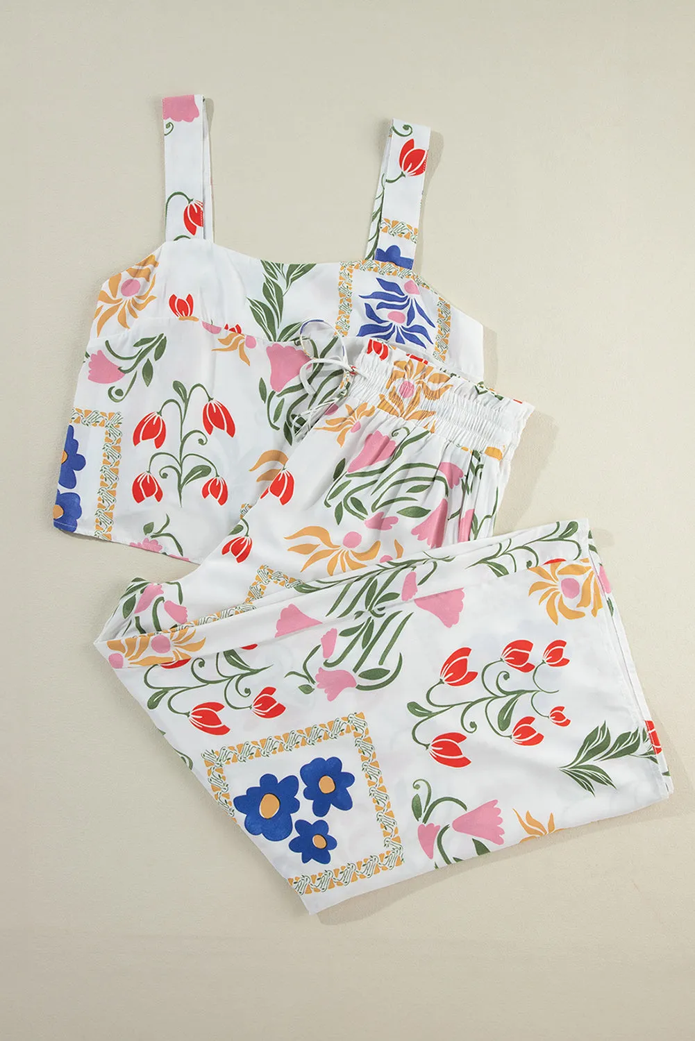 Lakelynn Square Neck Tank and Wide Leg Pants Set