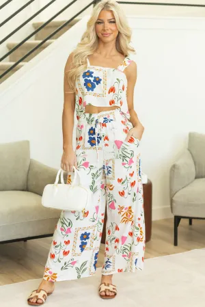 Lakelynn Square Neck Tank and Wide Leg Pants Set