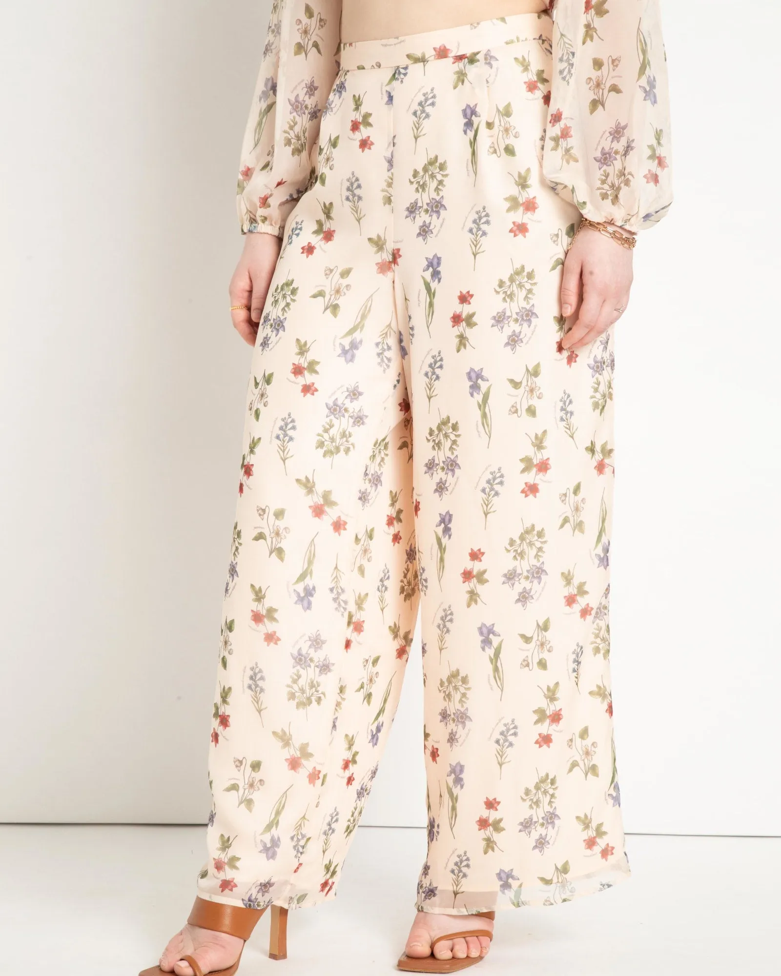 Leslie Printed Chiffon Pant | Stem Search