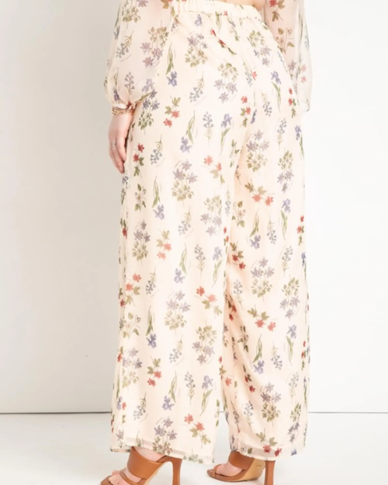 Leslie Printed Chiffon Pant | Stem Search