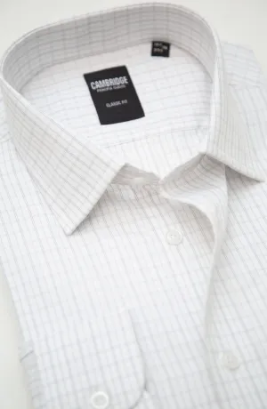 L.Grey/White Cotton Shirt