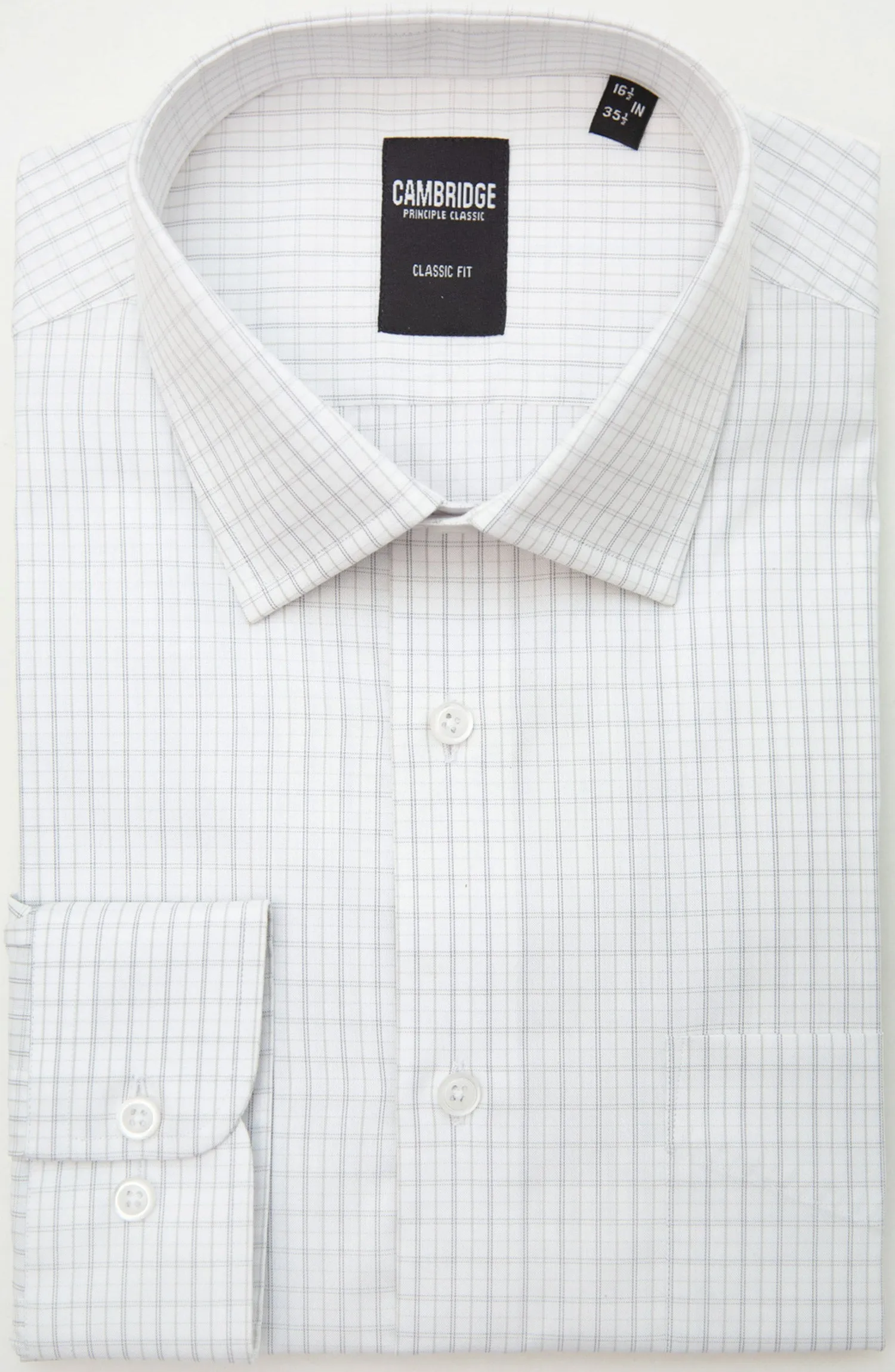 L.Grey/White Cotton Shirt