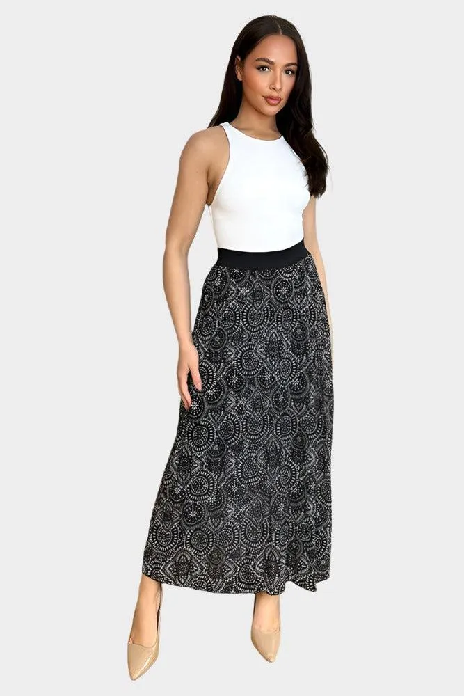 Lightweight Boho Print Chiffon Skirt