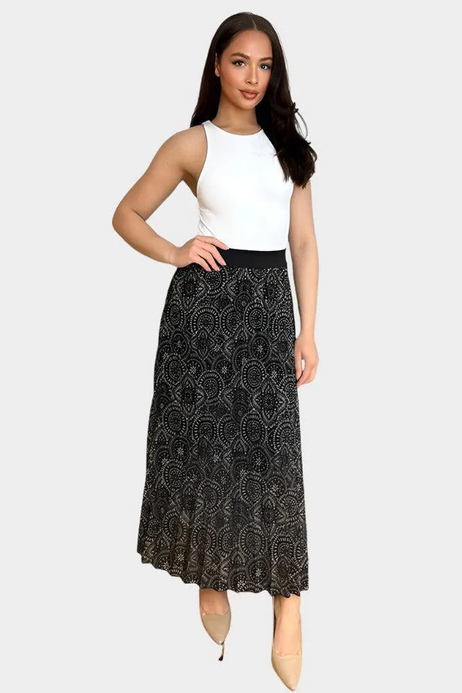 Lightweight Boho Print Chiffon Skirt
