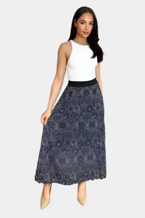 Lightweight Boho Print Chiffon Skirt