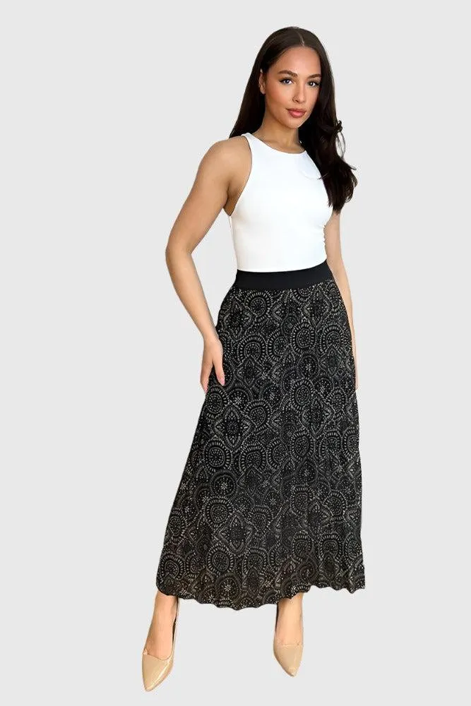 Lightweight Boho Print Chiffon Skirt