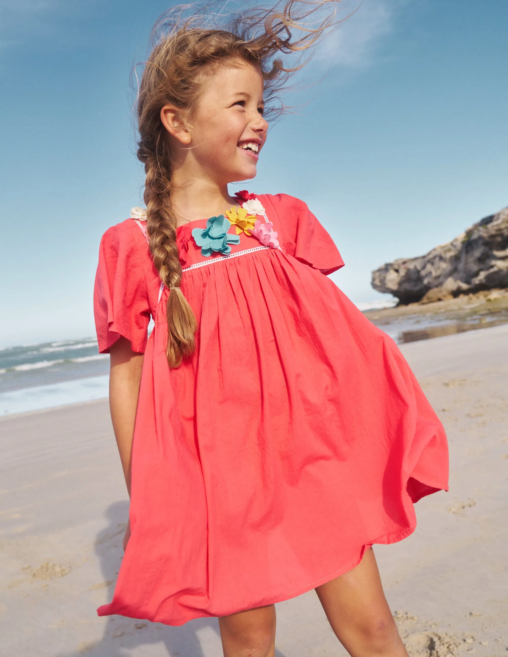 Lightweight Holiday Dress-Jam Red