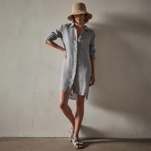 Lightweight Linen Shirt Dress - Breeze Pigment