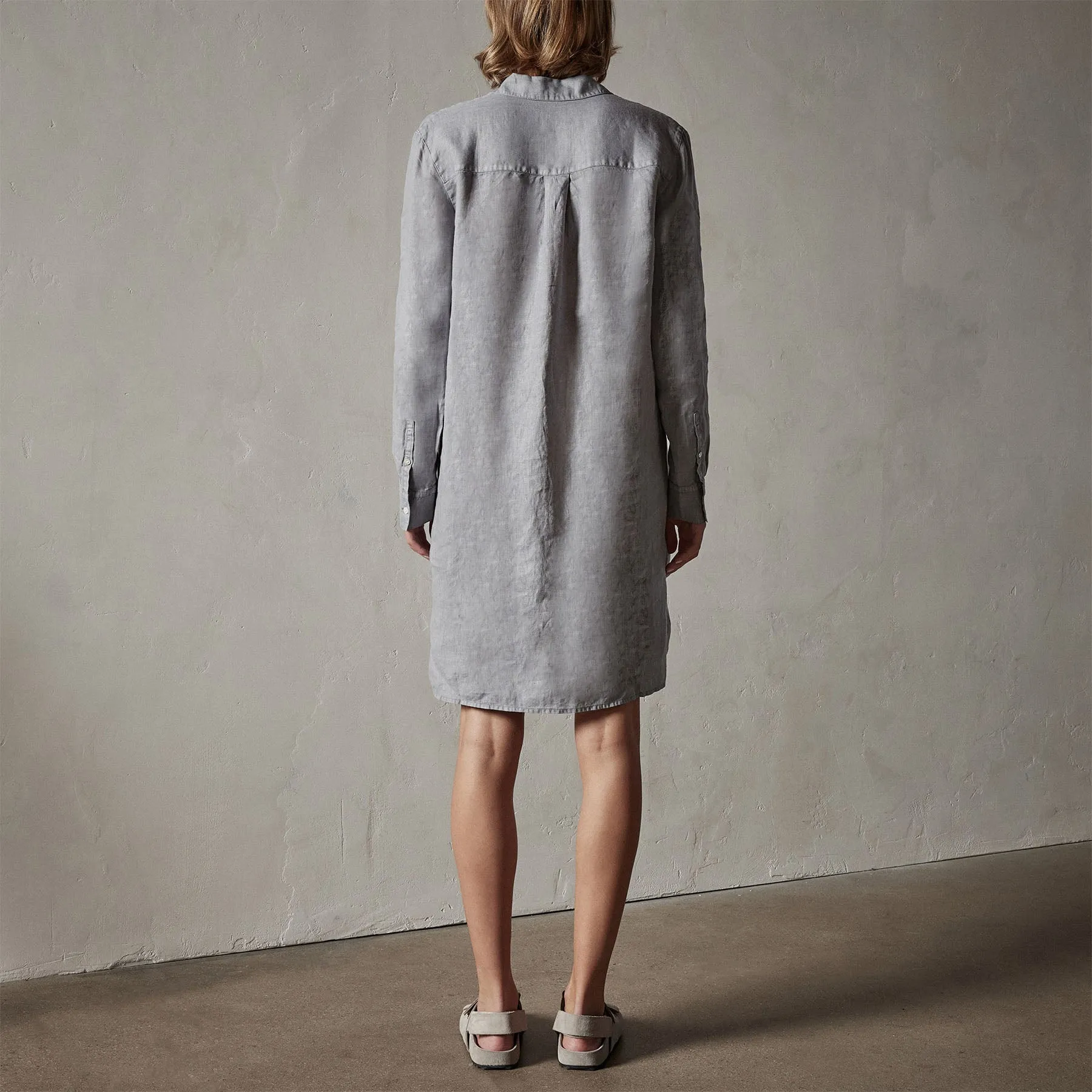 Lightweight Linen Shirt Dress - Breeze Pigment