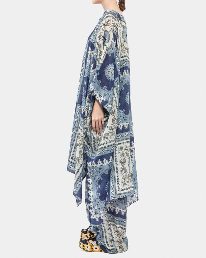 Lightweight Silk Print Tunic Dress