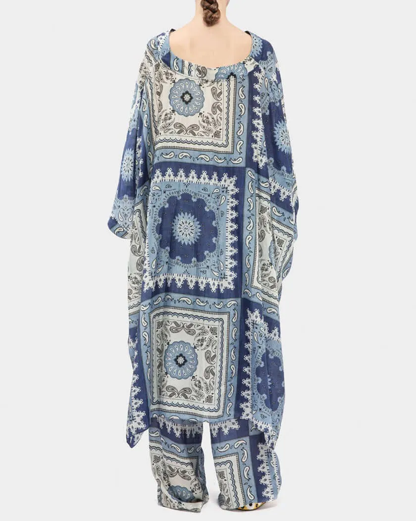 Lightweight Silk Print Tunic Dress