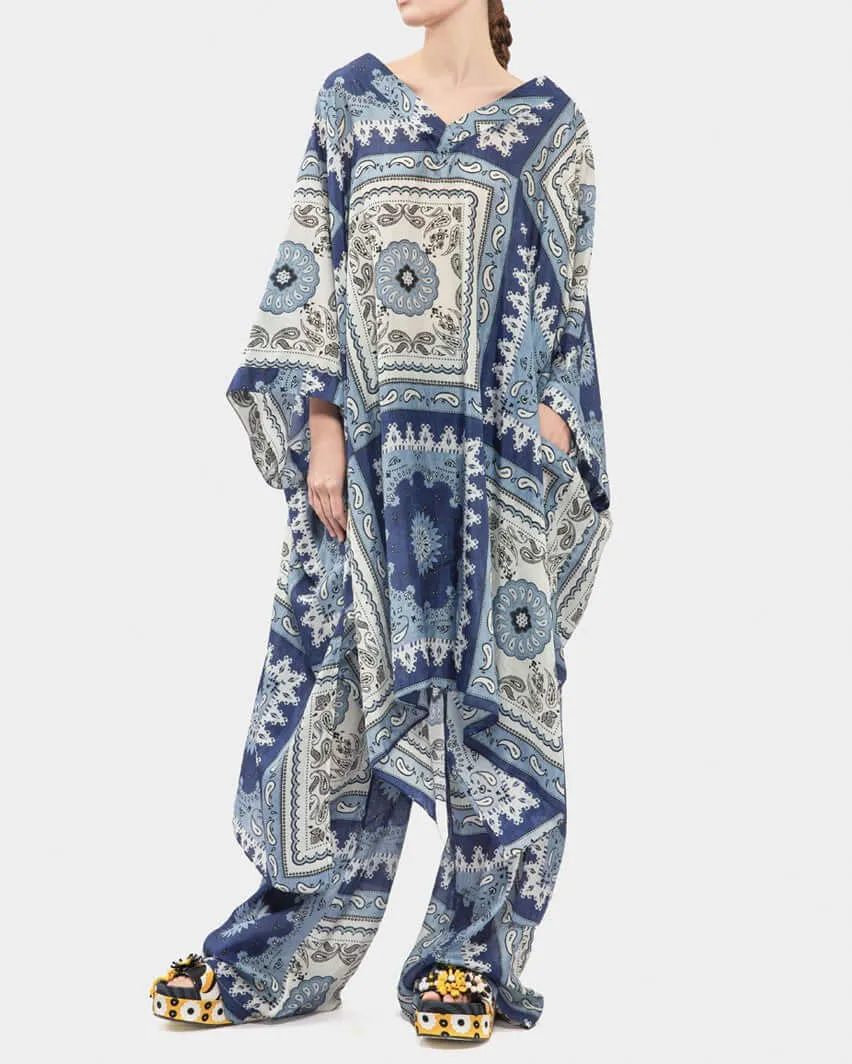 Lightweight Silk Print Tunic Dress