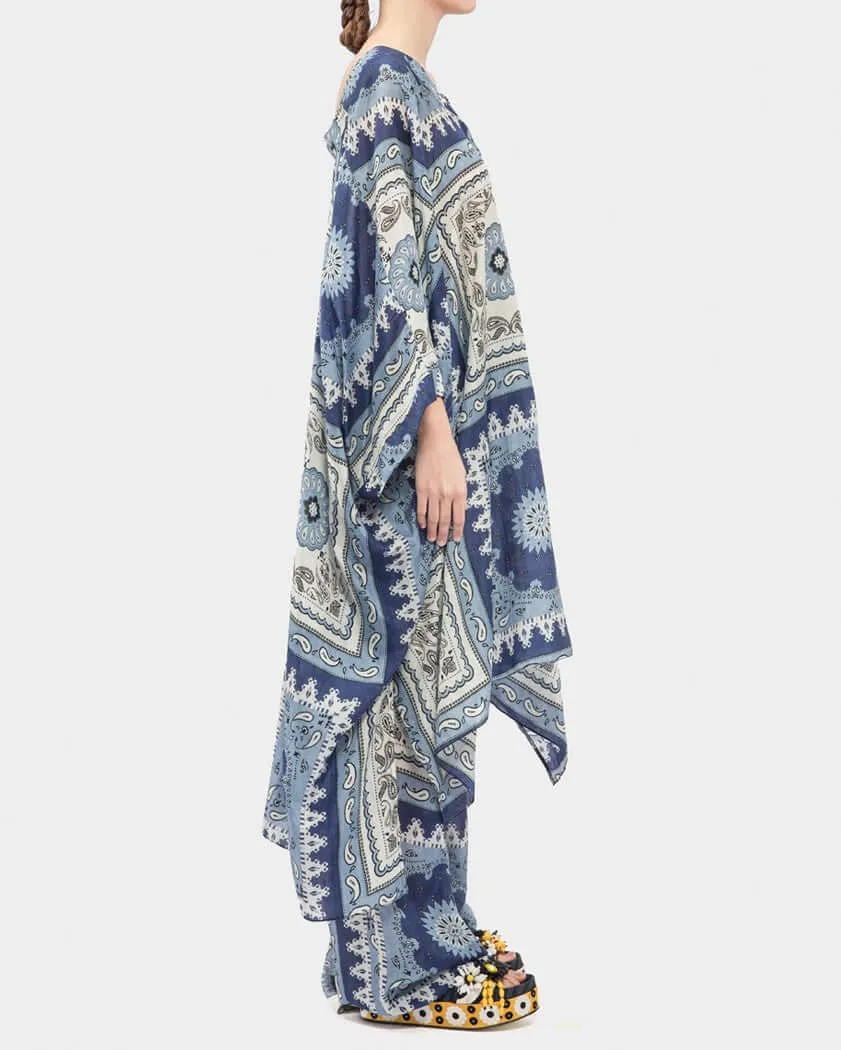 Lightweight Silk Print Tunic Dress