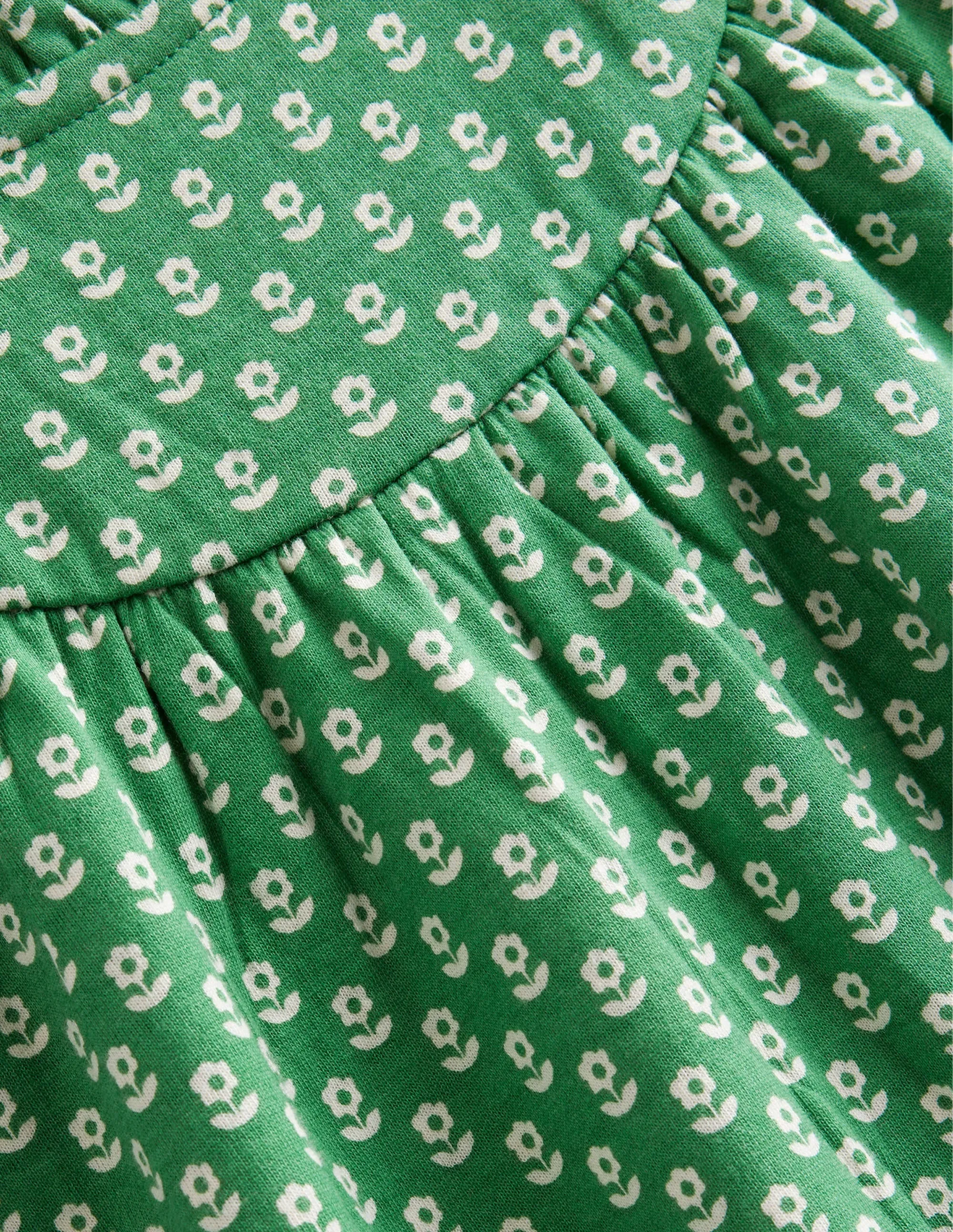 Lightweight Sweat Dress-Mountain Green Flower