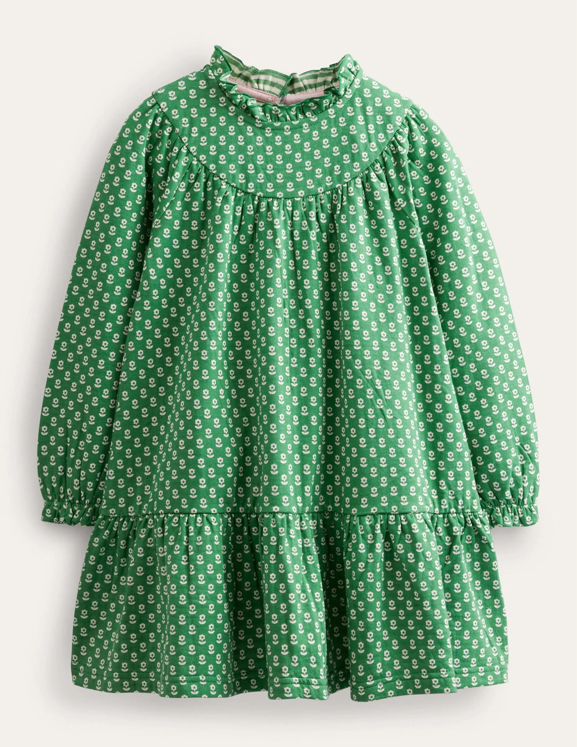 Lightweight Sweat Dress-Mountain Green Flower