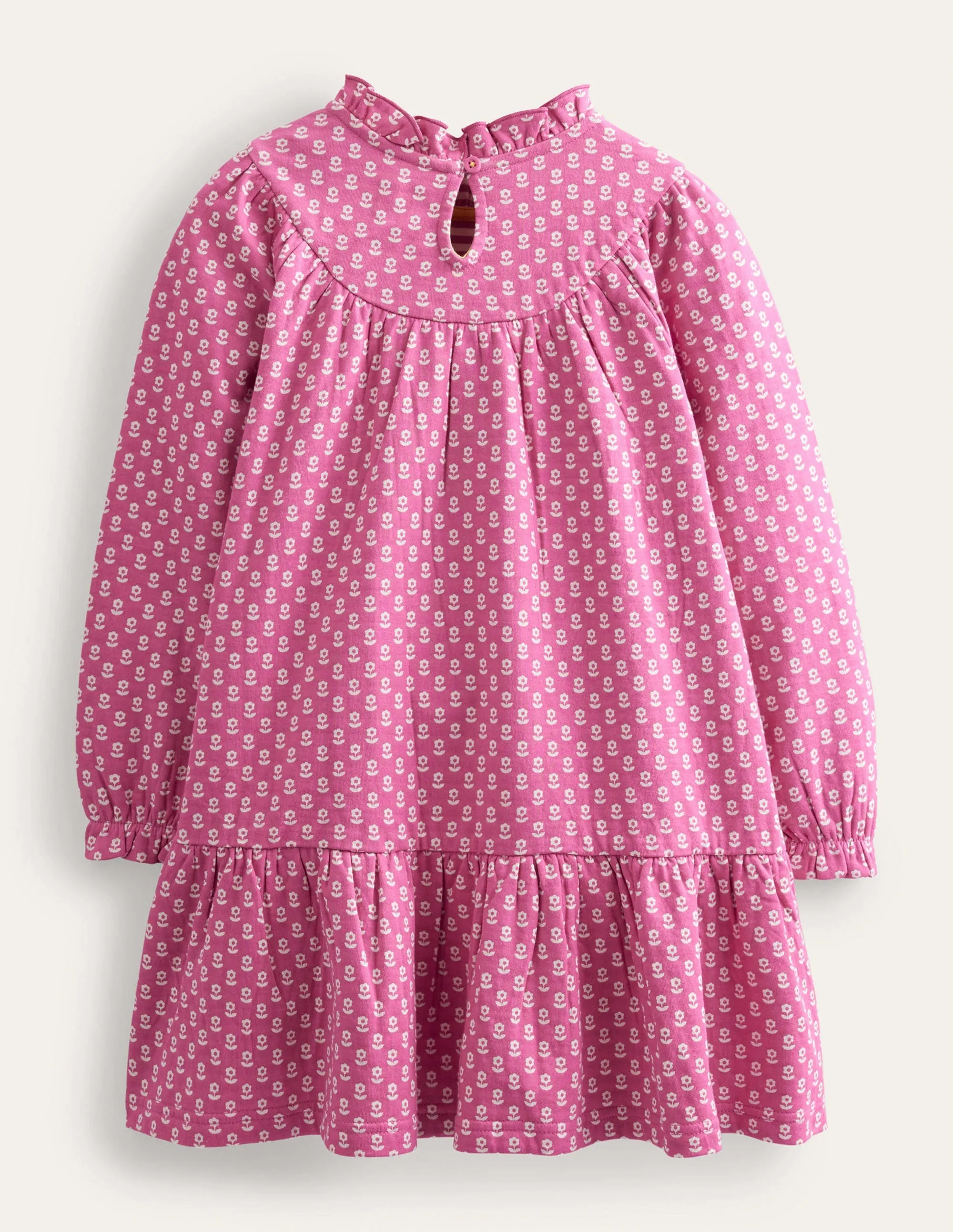 Lightweight Sweat Dress-Sweet William Pink Flower