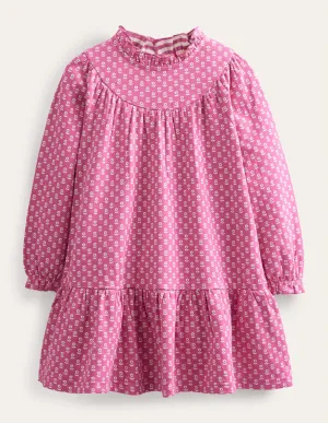 Lightweight Sweat Dress-Sweet William Pink Flower