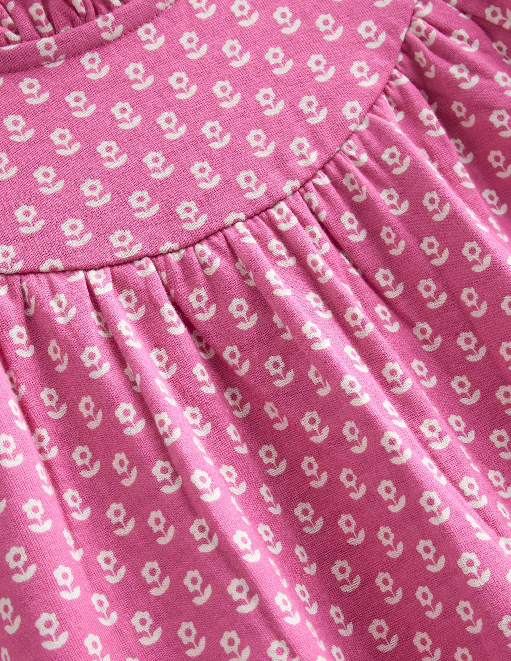 Lightweight Sweat Dress-Sweet William Pink Flower