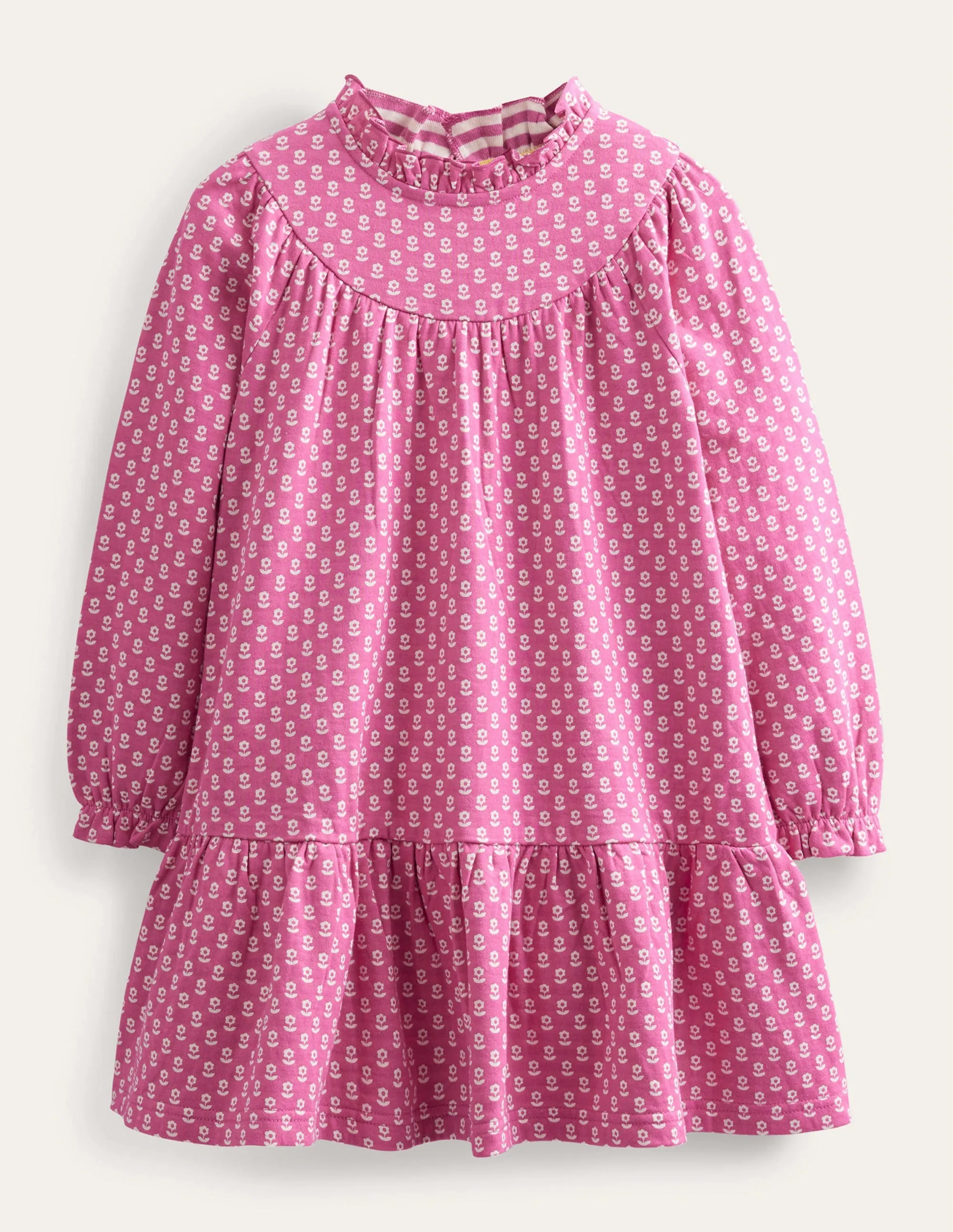 Lightweight Sweat Dress-Sweet William Pink Flower