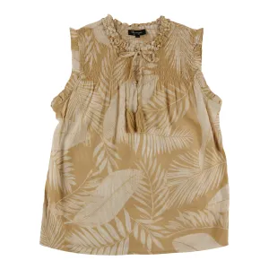 lily morgan Women's Tropical Smocked Front Blouse lily morgan Women's Tropical Smocked Front Blouse