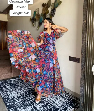 Lodha floral organza dress