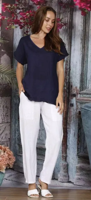 LSP21-891 La Strada Italian Linen Pants