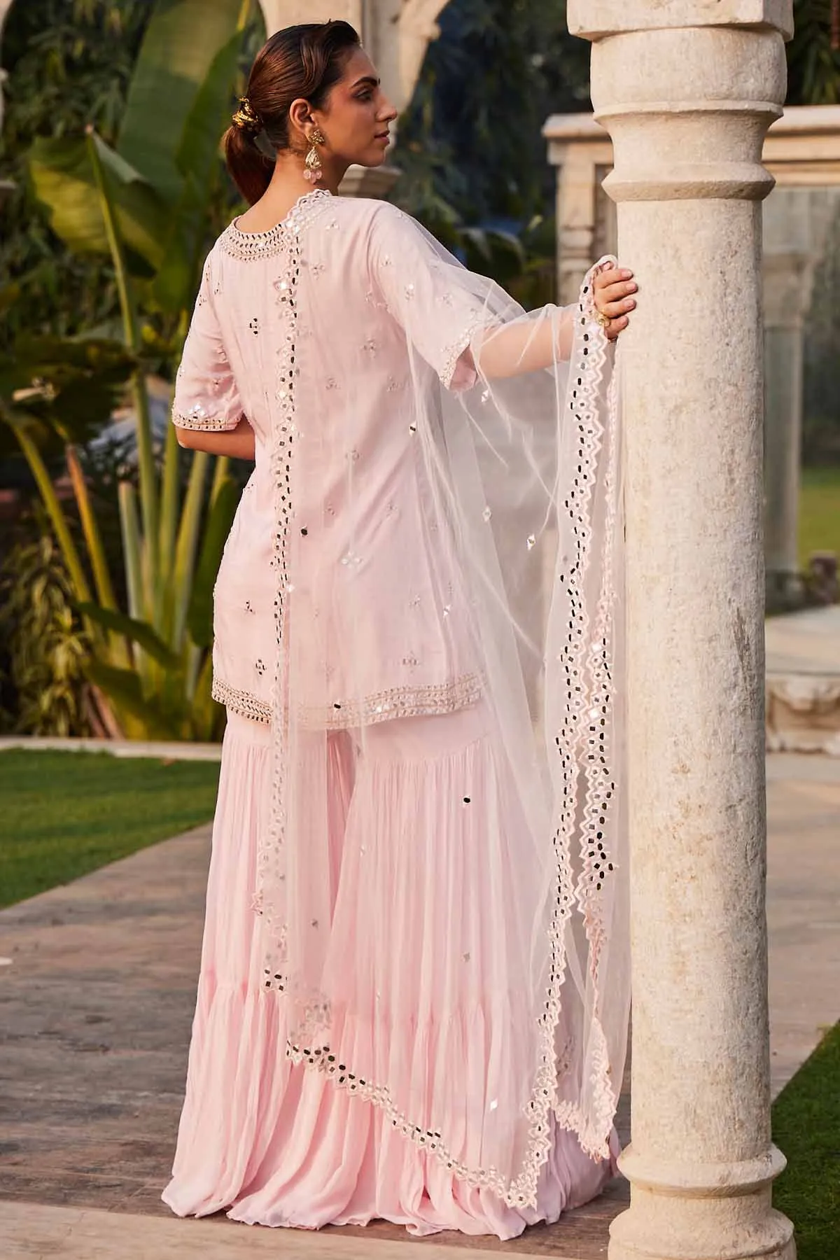 Mirror Work Embroidered Kurta Set