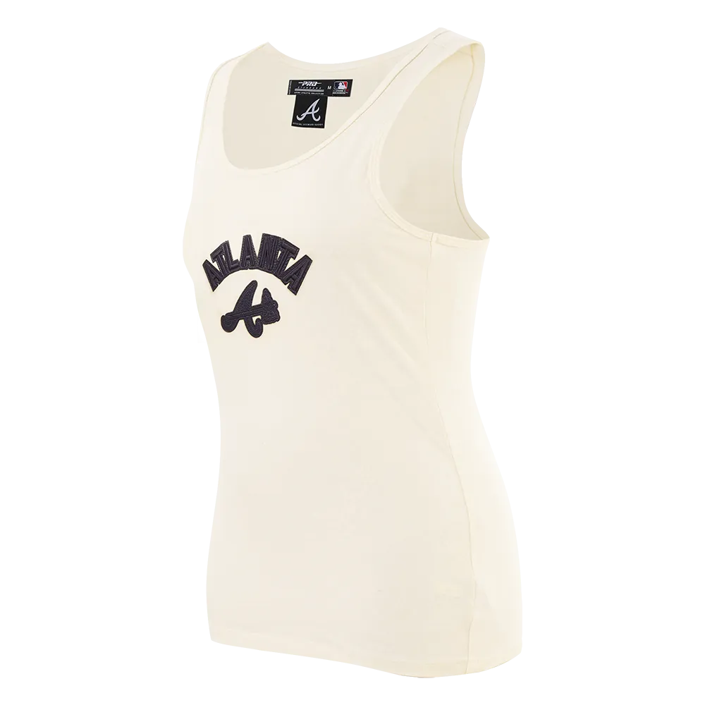MLB ATLANTA BRAVES TRIPLE TONAL RELAXED FIT WOMEN'S RACERBACK (EGGSHELL)