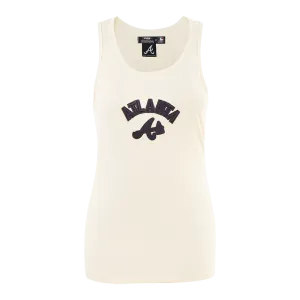 MLB ATLANTA BRAVES TRIPLE TONAL RELAXED FIT WOMEN'S RACERBACK (EGGSHELL)