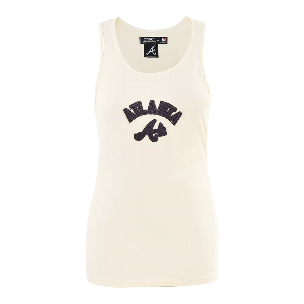 MLB ATLANTA BRAVES TRIPLE TONAL RELAXED FIT WOMEN'S RACERBACK (EGGSHELL)