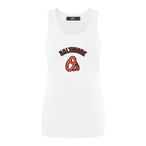 MLB BALTIMORE ORIOLES CLASSIC WOMEN'S RACERBACK (WHITE)