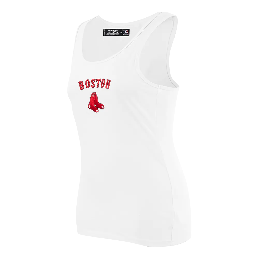 MLB BOSTON RED SOX CLASSIC WOMEN'S RELAXED FIT RACERBACK (WHITE)
