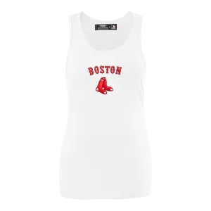 MLB BOSTON RED SOX CLASSIC WOMEN'S RELAXED FIT RACERBACK (WHITE)
