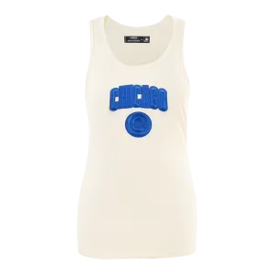 MLB CHICAGO CUBS TRIPLE TONAL RELAXED FIT WOMEN'S RACERBACK (EGGSHELL)