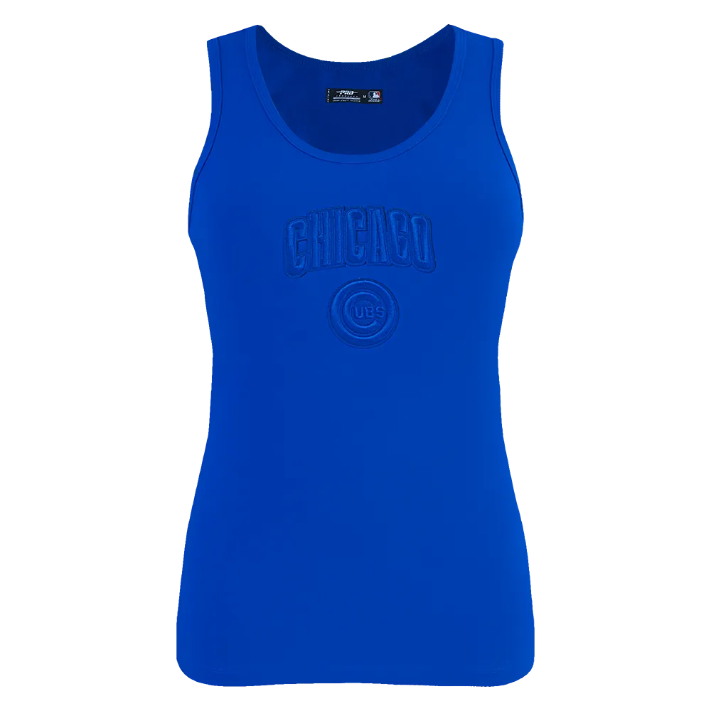 MLB CHICAGO CUBS TRIPLE TONAL RELAXED FIT WOMEN'S RACERBACK (ROYAL BLUE)