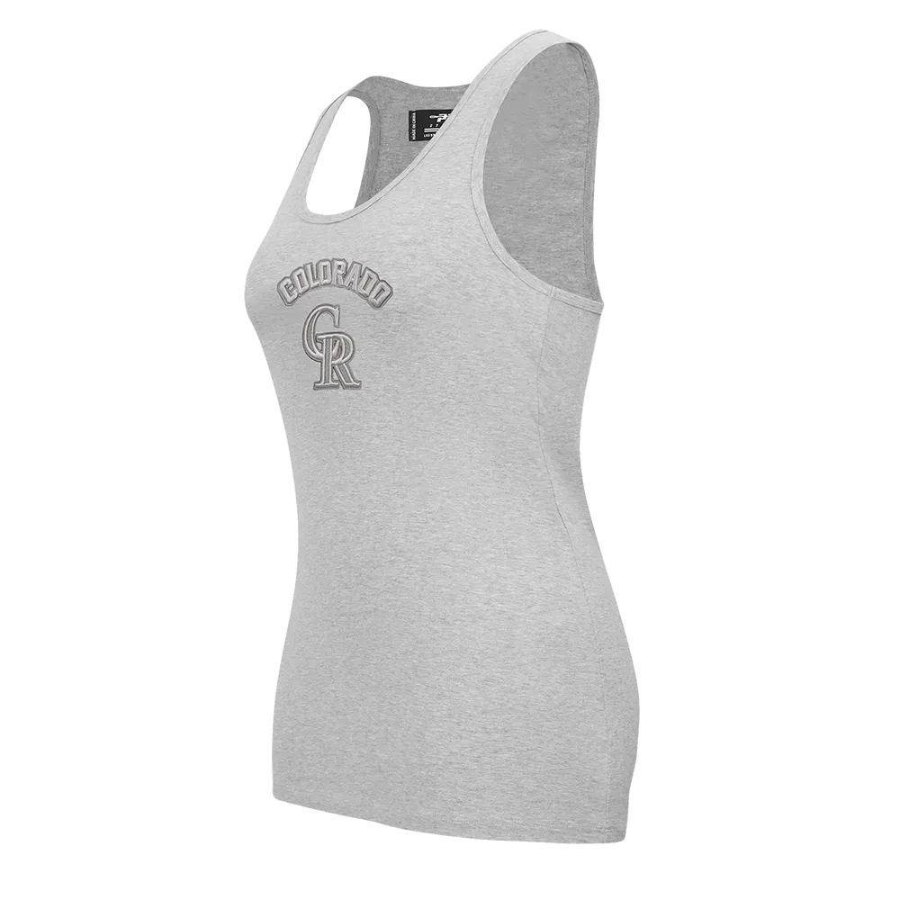 MLB COLORADO ROCKIES TRIPLE TONAL RELAXED FIT WOMEN'S RACERBACK (HEATHER GREY)