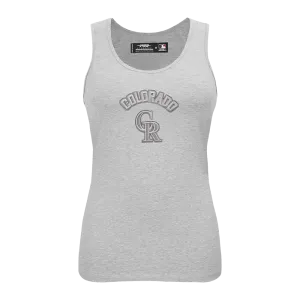 MLB COLORADO ROCKIES TRIPLE TONAL RELAXED FIT WOMEN'S RACERBACK (HEATHER GREY)