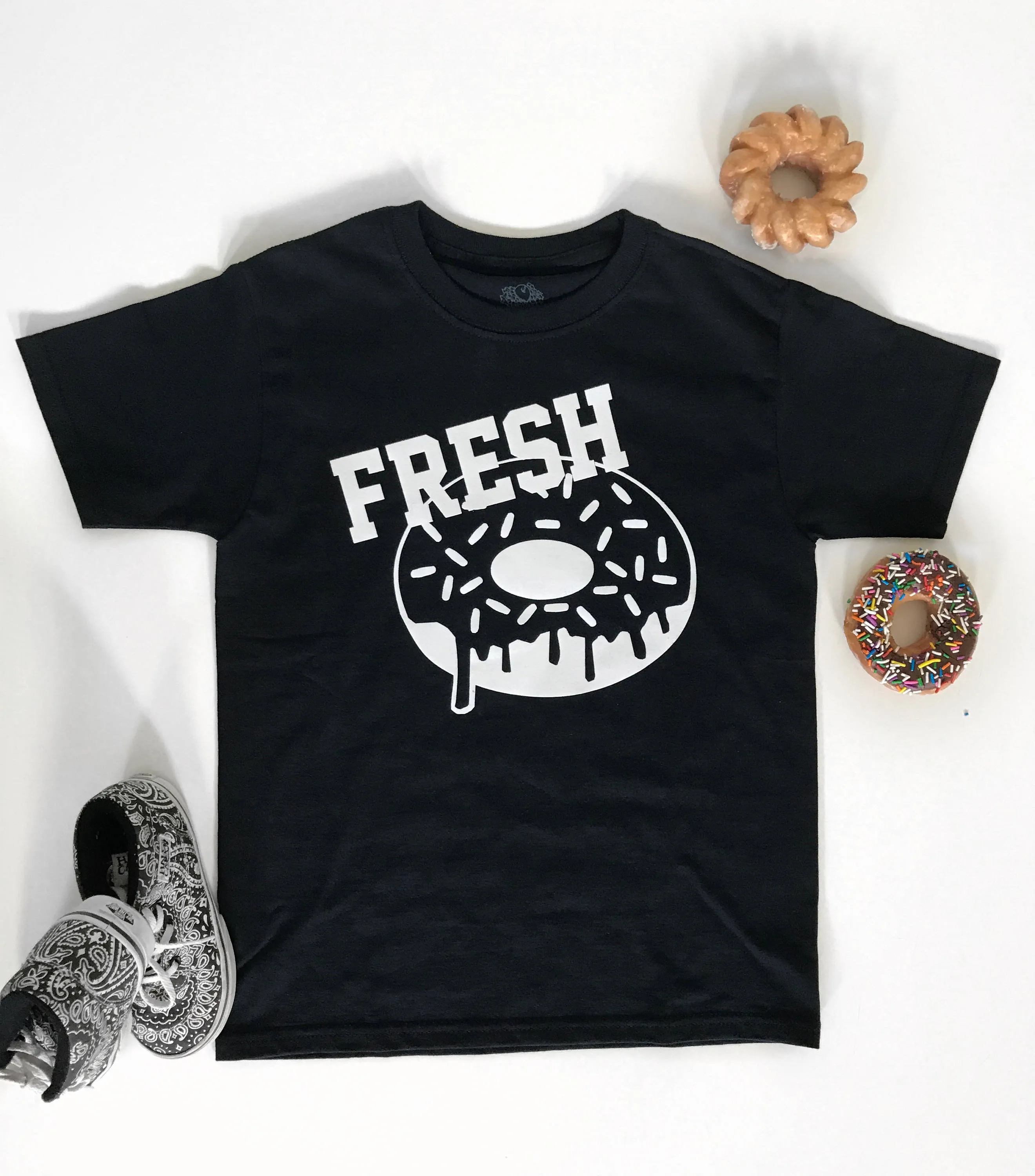 Monochrome Fresh Donuts Tee