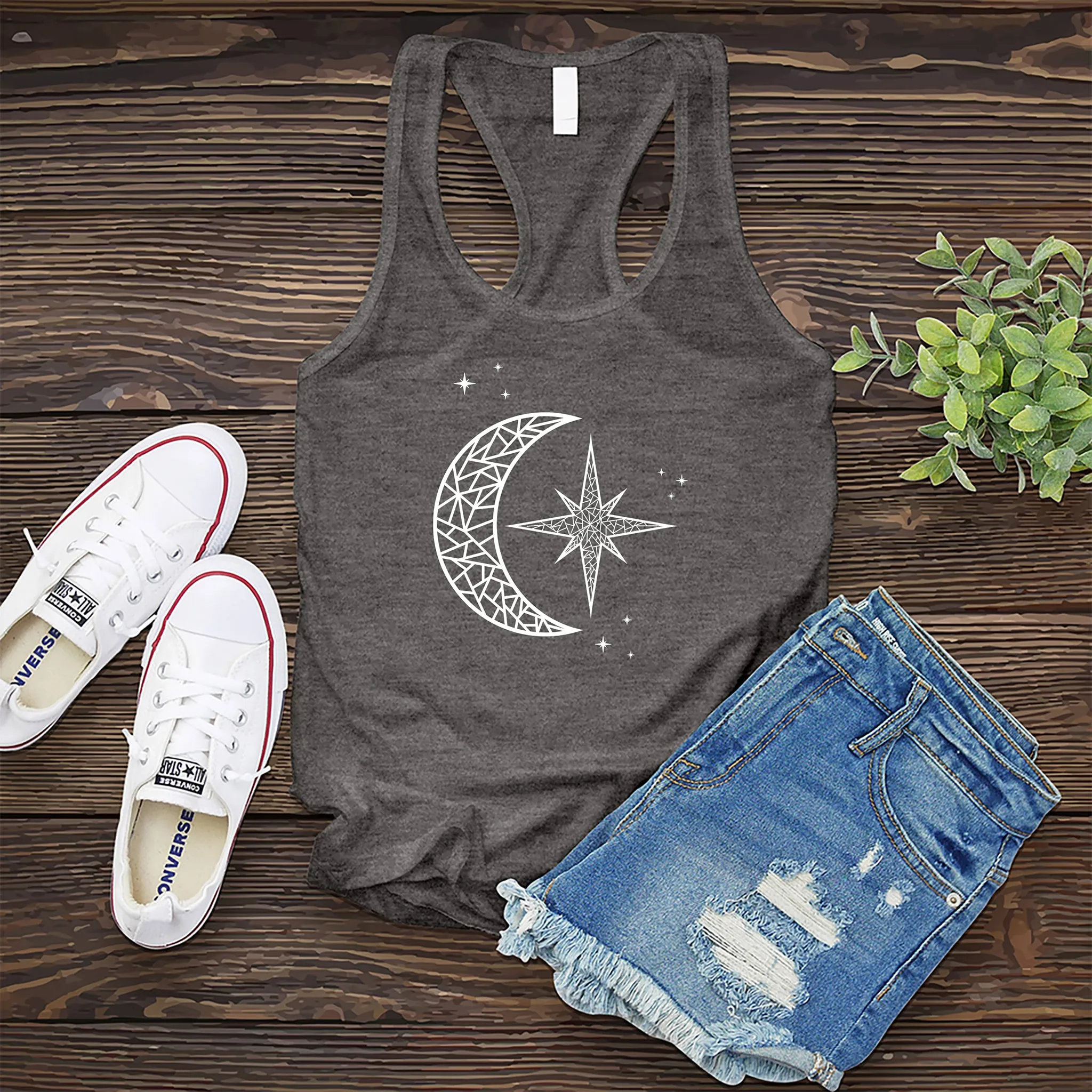 Mosaic Polaris and Moon Women's Tank Top