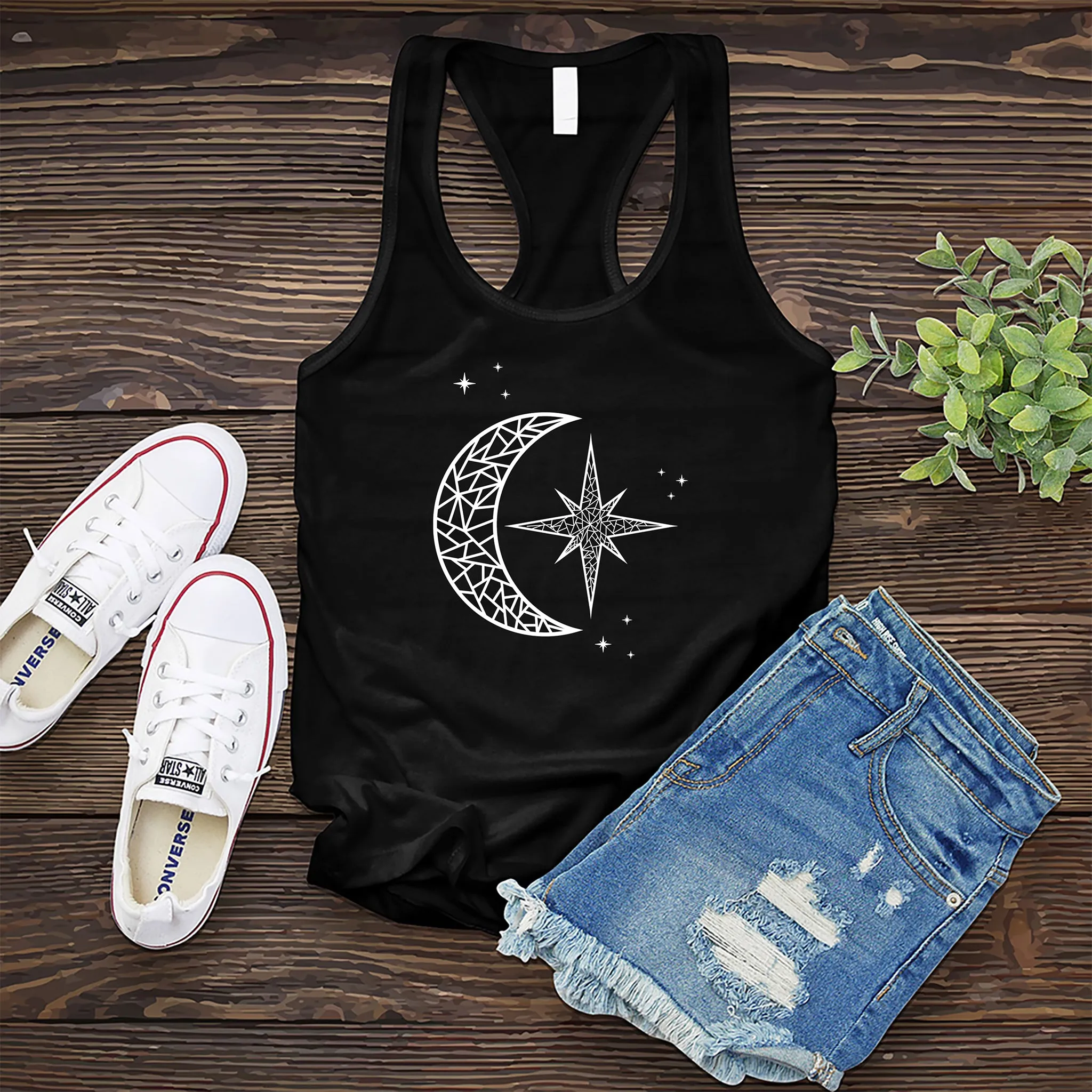 Mosaic Polaris and Moon Women's Tank Top