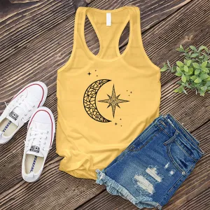 Mosaic Polaris and Moon Women's Tank Top