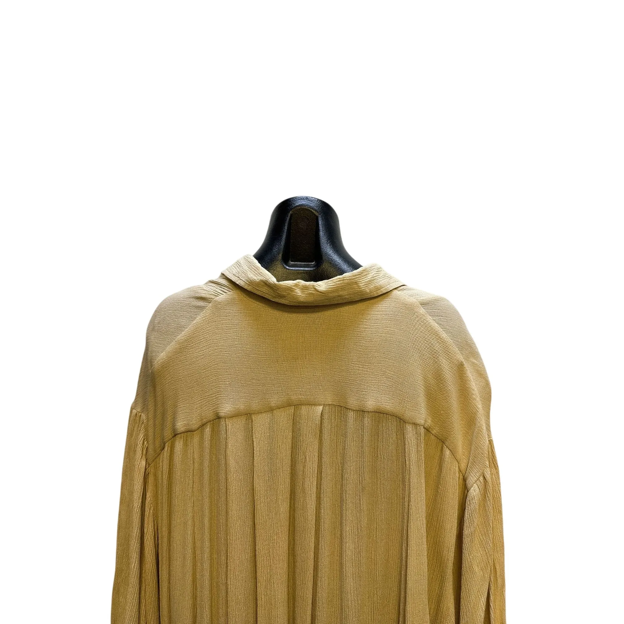 Myrah Penaloza Pale Yellow Shirt Dress One Size