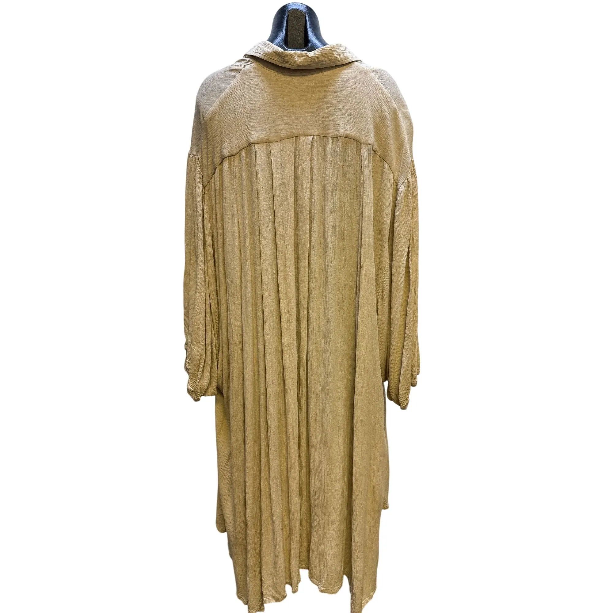 Myrah Penaloza Pale Yellow Shirt Dress One Size