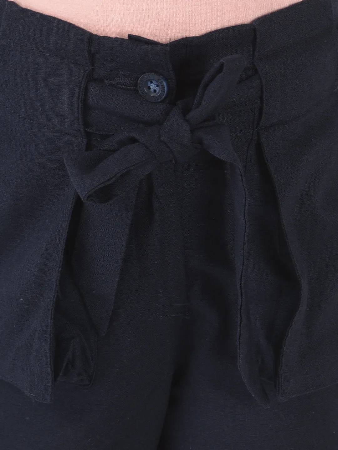 Navy Blue Bow-Tie Shorts