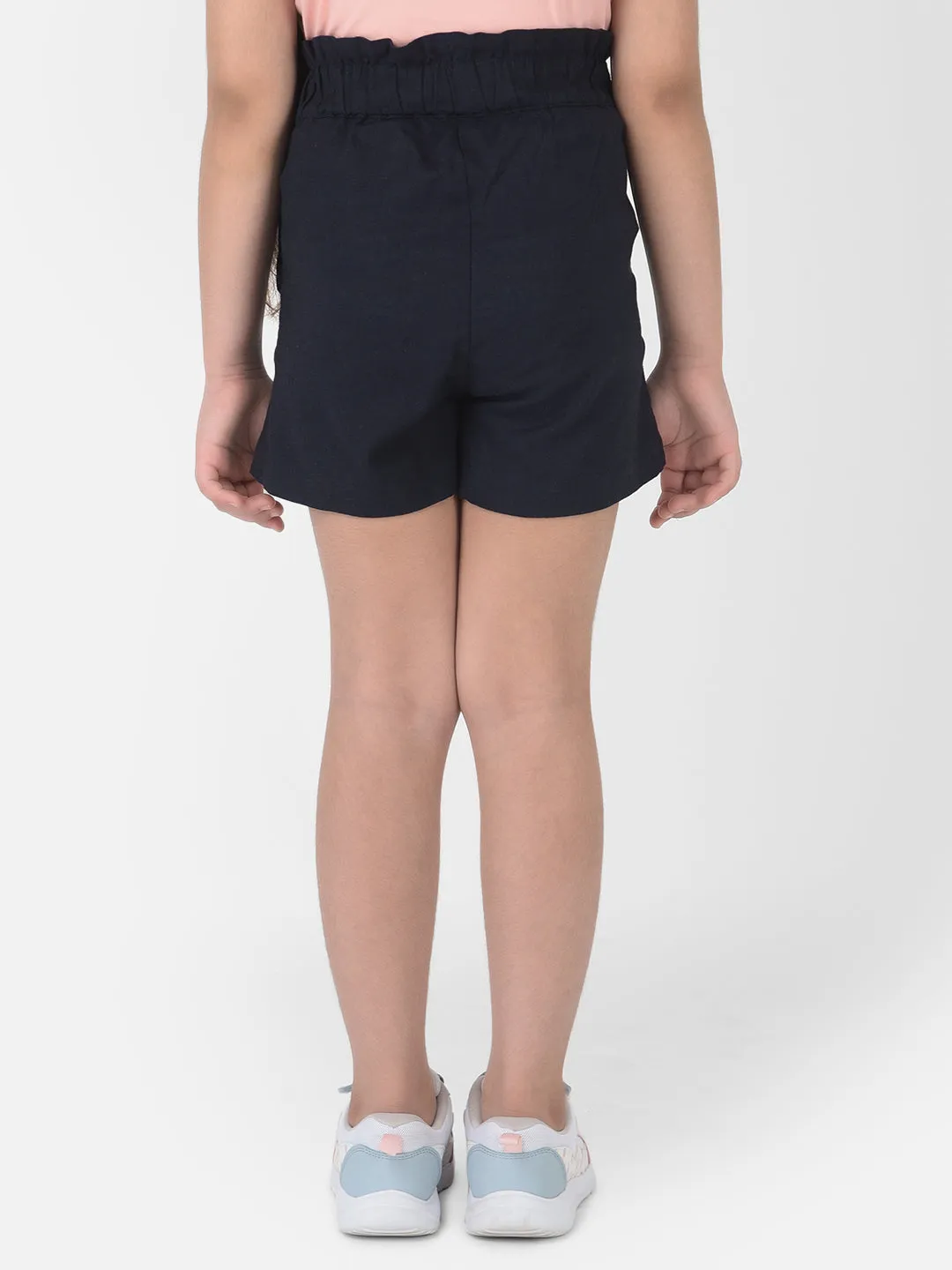 Navy Blue Bow-Tie Shorts