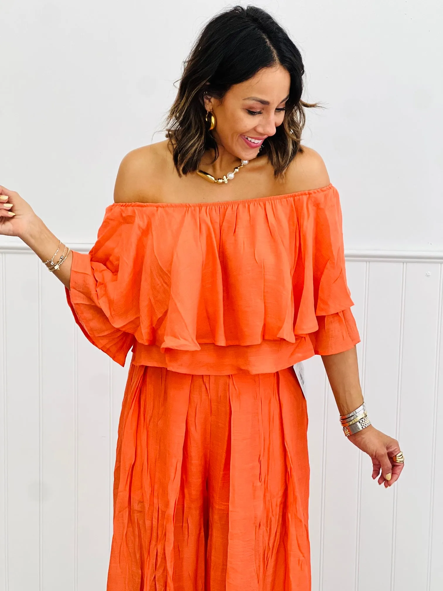 Orange Go With The Flow Pants Set (Reg.)