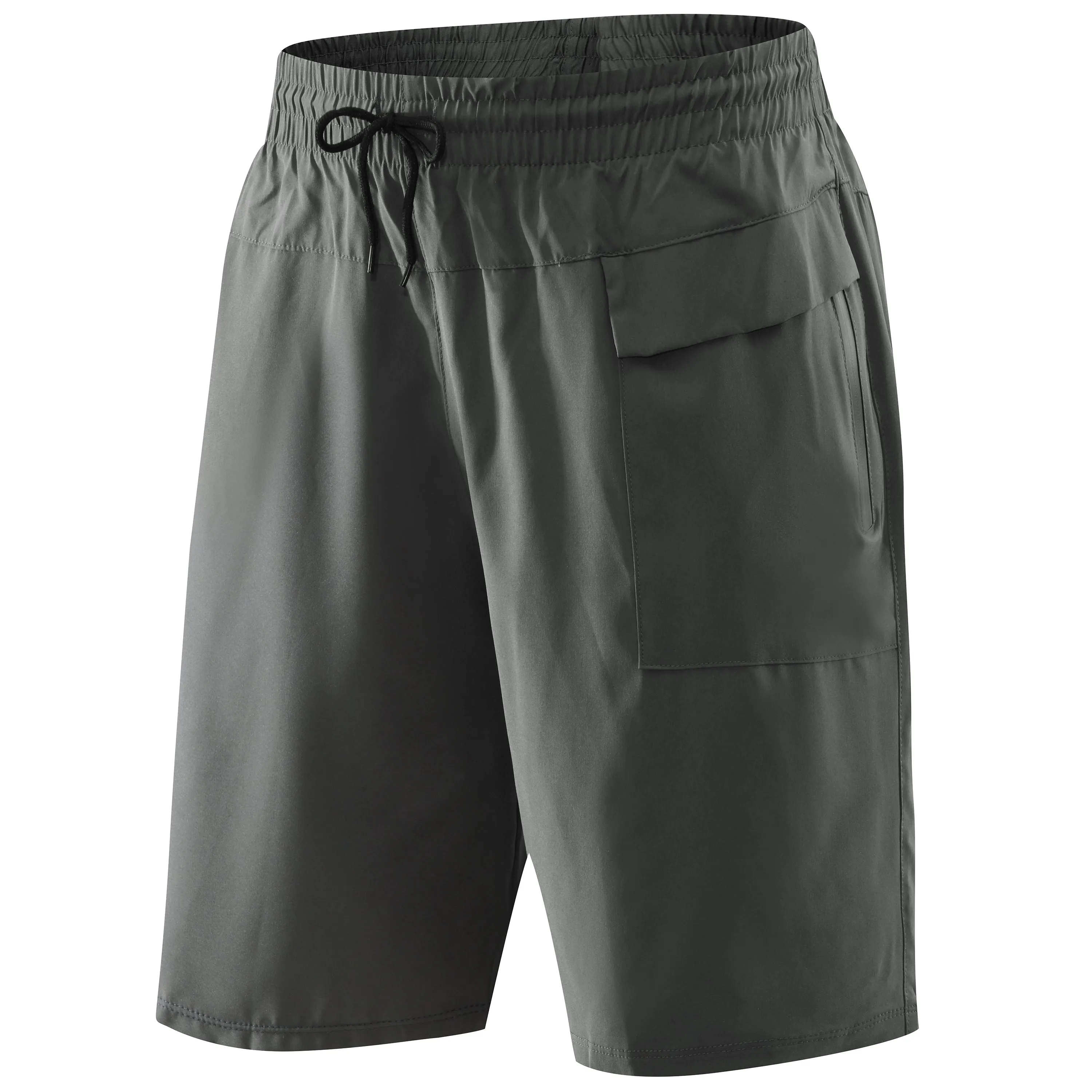 PEPEPEACOCK Men's Athletic Running Shorts with Pockets and Zip Front Pocket