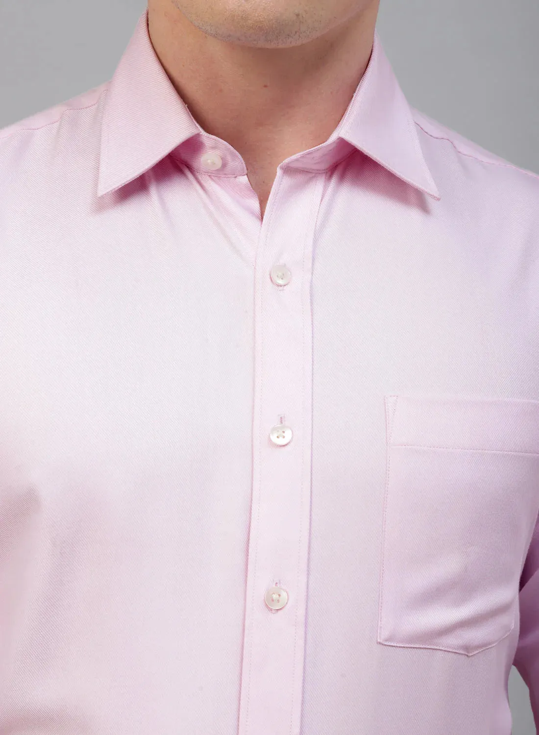 Pink Bamboo Rayon Full Sleeve Shirt